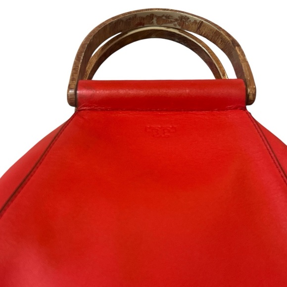 Tory Burch Half Moon Top Handle Bamboo Satchel 2 Way Crossbody Bag Purse - Picture 12 of 12